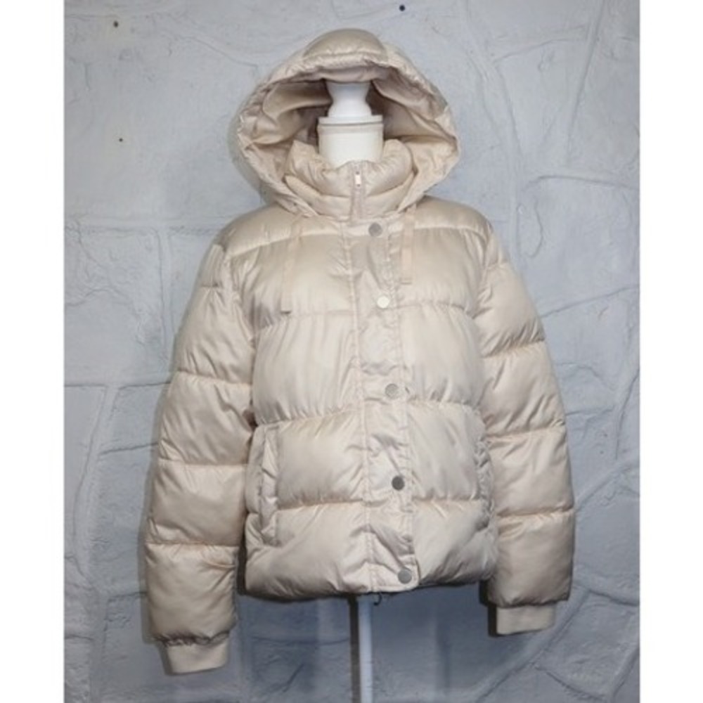 Gap Puffer Jacket with Hood - Beige - Size M